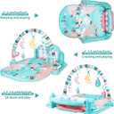 TEMI Baby Gym Toys & Activity Play Mat, Kick and Play Piano Gym Center with Music and Lights, Electronic Learning Toys for Infants, Toddlers, Newborn, Girls and Boys Ages 1 to 36 Months