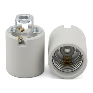 NIIIYTYB 2Pcs Porcelain Light Socket E26 Bulb Holder Base Replacement E27 Lamp Sockets for Small Lightbulb Fixture Parts Standard Screw Mount Ceramic Holders Ideal for LED and Incandescent Bulbs