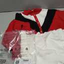 Saodimallsu Womens Color Block Sweaters Mock Neck Button Long Sleeve Knit Henley Shirts Loose Casual Pullover Tops (Medium, Red)