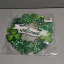 Wooden St. Patrick's Day Decoration Shamrock Door Wreath for Front Door Sign Wall Signs Shamrock Clover Spring Decoration, Irish Sign Welcome Hanging for Home Decor Party Outdoor Indoor Supply