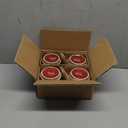 GBhome 12 OZ Stackable Coffee Mugs Set of 4, Ceramic Coffee Cups with Texture Patterns for Man,Woman,Dad,Mom, Modern Mugs Set for Latte/Cappuccino/Cocoa. Dishwasher&Microwave Safe, Red