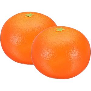 PATIKIL 2 Pcs Artificial Orange, Foam Simulation Fake Orange Lifelike Realistic Faux Fake Fruit Model for Home Kitchen Party Decoration, Photography Props
