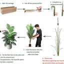 4ft 2pcs Large Artificial Plants Fake Palm Tree Tropical Palm Leaves Faux Palm Plants Tall Tree Indoor Real Touch Plastic Monstera Leaves for Home Garden Outdoor Office Decor (125cm)