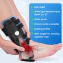 Velpeau Air Gel Foam Ankle Stabilizer Support Brace for Sprained Ankle, Ligament Injury, Tendonitis, Adjustable Rigid Stirrup Ankle Splint for Women and Men (Gel Version, Large, Left Foot)