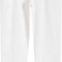 Weintee Women's Cotton Sweatpants with Pockets (Large Petite, White)