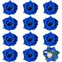 Yilloog 12 Pack Rose Hair Clip Flower 2.8'' Hairpin Floral Brooch Floral Hairclips Mexican Flowers Hairpin Party Supplies for Women Rose Hair Accessories Wedding Pack(Royal Blue)
