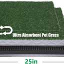 Reusable Training Pad Potty with 2-Pack Replaceable Artificial Grass Quick Absorbent Indoor Portable Dog Patio Potty Washable Pee Pad for Small Medium to Large Dog