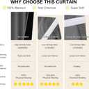 NICETOWN Classroom Door Window Cover, 100% Blackout Shades for Classroom Windows and Doors Cover Lockdown Shades, Room Darkening Design Blocks Views, W 8 x L 36, 1 Panel, Grey