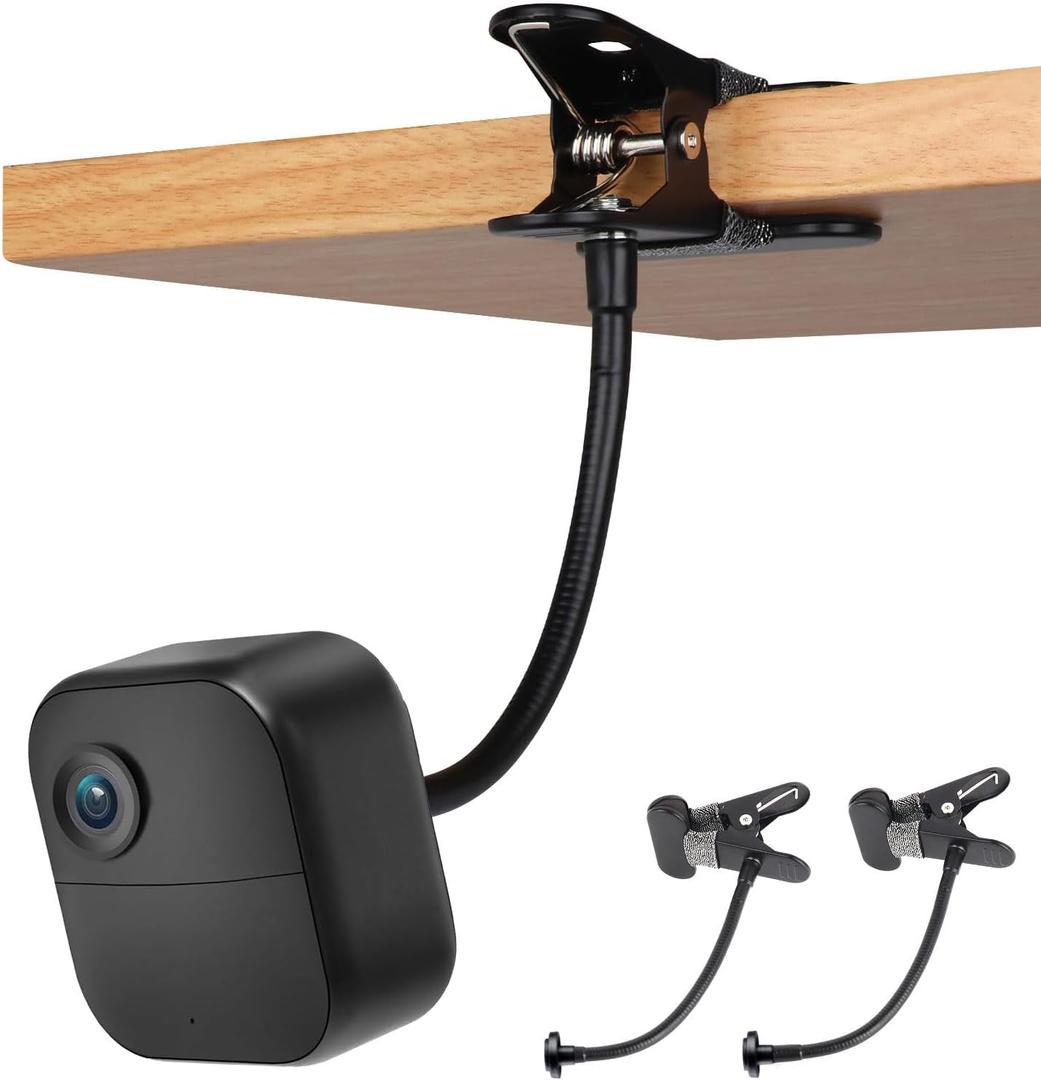 Peozenithus 2Pack Flexible Clamp Mount Compatible with Blink Outdoor 4 (4th Gen)/(3rd Gen) XT3/Blink XT/XT2/Mini, Perfect Angle with Gooseneck Arm, Attach Your Blink Outdoor Camera Wherever You Like