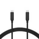 Amazon Basics USB-C to USB-C 4 Fast Charger Cable, 40 Gbps, 8K Video, 240W, USB-IF Cert, Thunderbolt 4/3 Compatible, for Apple iPhone 16/15, iPad, Samsung Galaxy, Tablets, Laptops, 3.3 Foot, Black