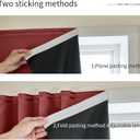 JILRON Adhesive Curtain 100% Blackout No-Drill Easy Install for Bedroom Blinds Light Blocking (Burgundy-47 W x 63" L-1P)