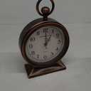 AYRELY 7-Inch Vintage Mantel Clock with Handle,Antique Metal Desk Clocks Battery Operated,Retro Table Clock for Bedroom Living Room Shelf Farmhouse Fireplace Dcor