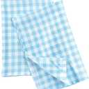 Solino Home Linen Kitchen Towels Set of 2  Blue Bell 17 x 26 Inch  100% Pure Linen Gingham Check Kitchen/Tea Towels  Machine Washable and Handcrafted from European Flax