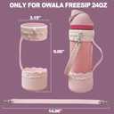 2 x Bottle Bumper Silicone Boot with Handle for Owala 24oz Water Bottle, Sleeve Protector with Strap for Owala Freesip Water Bottle 24 oz, No Scratch Full Protetive Cover, for Running, Bike, Jogging(Blue)