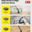 HOTO 3 Pcs Replacement Pads for Cordless Spin Scrubber, Suitable for HOTO Electric Scrubber with Long Handle Only, Power Cleaning Brushes for Bathroom Floor Tile