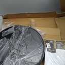 Amazon Basics Drafting Spa Bar Stool with Wheels, Height Adjustable Swivel Seat, Easy to Move, Black, 22.05" x 22.83" x 19.88"