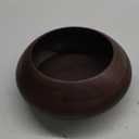 Bloomingville Modern Round Wood Bowl, Walnut Finish