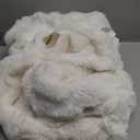 Bedsure GentleSoft Fluffy Fuzzy Twin Blanket, Soft Cozy Faux Fur Fleece Minky Blanket, Room Decor Couch Bed Cover Winter Bedding, Thick Warm Plush Christmas Women Men Gifts, 870GSM, Cream