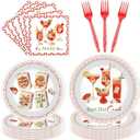 Mahjong Party Supplies Plates and Napkins, Disposable Plates Set