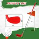 Realspring Golf Game Club Set Plastic Golf Chipping Clubs with Oversize Heads for Home Backyard Bucket Game Outdoor Indoor Training Practice Gift for Adults, 36"