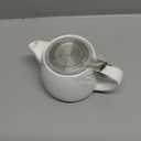 Tealyra - Pluto Porcelain Small Teapot White - 18.2-ounce (1-2 cups) - Matte Finish - Stainless Steel Lid and Extra-Fine Infuser To Brew Loose Leaf Tea - 540ml