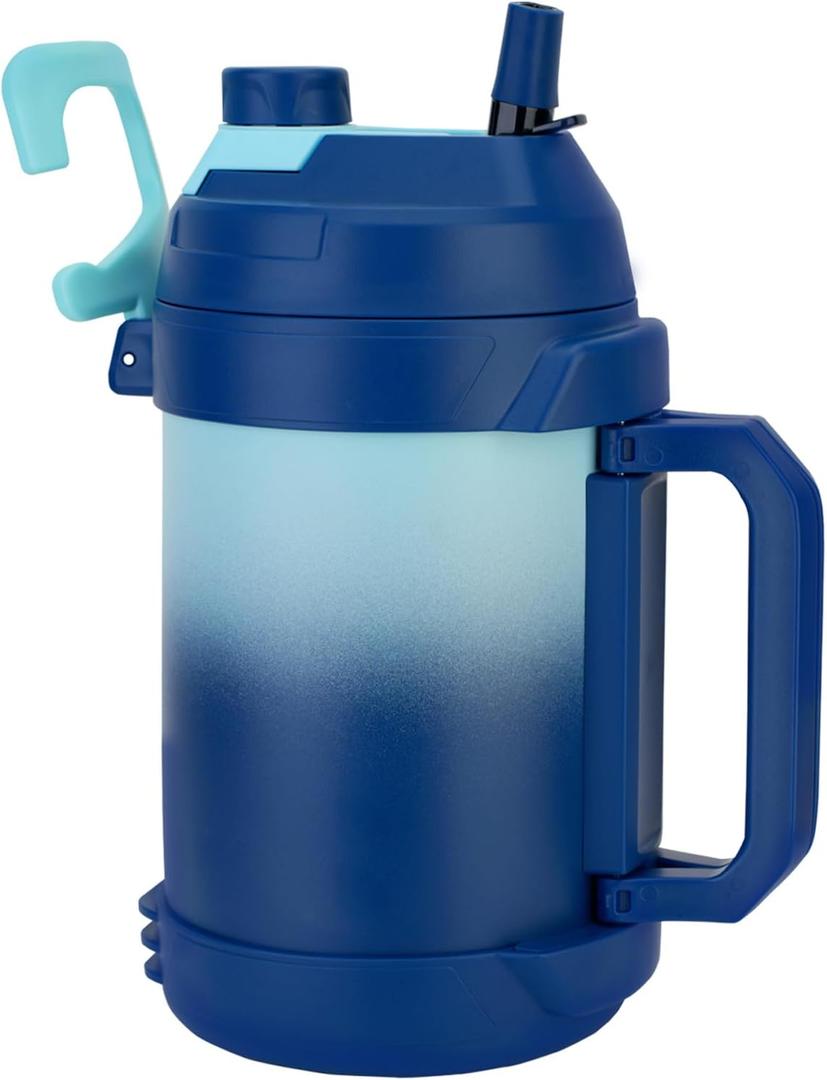 Hydraful Gallon Water Bottle, 128 oz Large Insulated Stainless Steel Sports Water Jug, Large Triple Wall Vacuum Insulation Water Bottle-Keeps Cold up to 48 Hrs-Sweat Proof, for Gym, Hiking & Camping