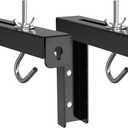 WALI Universal Projector Screen Ceiling Mount, Wall Hanging Mount L-Brackets, 6 inch Adjustable Extension with Hook Kit, Perfect Projector Screen Placement Hold up to 66 lbs (PSM001-B), Black