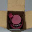 KIVY Glass Water Bottle with Silicone Sleeve 32 oz [WITH MEASUREMENT] - Borosilicate Glass Water Bottle Screw Top - Clear Bottles with Measurement Marking - Slim Waterbottle Aesthetic - Dark Ruby