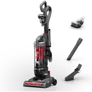 Hoover Rewind Pet Upright Bagless Vacuum Cleaner for Carpet and Hard Floors, Automatic Cord Rewind, Above Floor Cleaning Corded Vacuum Cleaners for Home Use, Gray