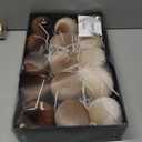 15 PCS Brown Velvet Balls Ornaments for Christmas Tree, 3.15" Large Balls Velvet Christmas Ornaments Set Decor for Tree Mantle Wreath, Neutral Vintage Shatterproof Xmas Indoor Home Holiday Decor