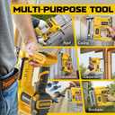 Cordless 2" Brad Nailer Compatible with Dewalt 20V Battery (No Battery), 2-in-1 Electric Nail /Staple , 18 Gauge Nail Battery Powered with 1000 Nails for Wood Carpentry, 7.2LB
