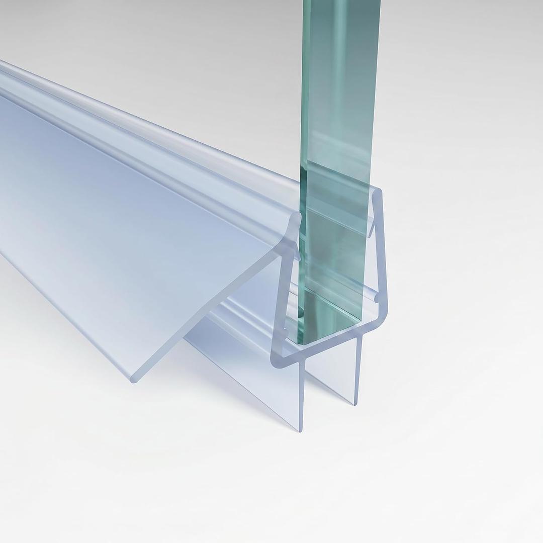 36" Shower Door Bottom Seal for 3/8" Frameless Glass Pivot Door