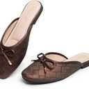 Mules for Women Slip On Flats Office Business Casual Shoes Closed Toe Shoes for Women Dressy Comfortable