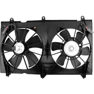 620-225 Engine Dual Radiator Cooling Fan Assembly Compatible with Honda Accord 2003 2004 2005 2006 2007 2.4L, 19015RAAA01, 38616RAAA01, 19030RAAA01,HO3115121, 620690, 31755018000