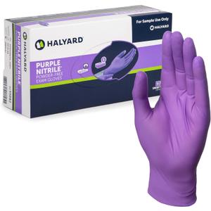 HALYARD PURPLE NITRILE Gloves Powder Free Disposable Medical Exam Gloves Dental Chemo Protection 5.9 mil 9.5 In