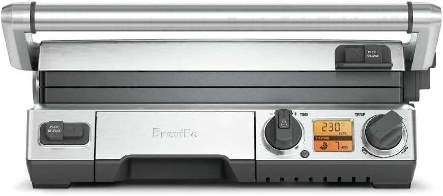 Breville BGR820XL Smart Grill, Brushed Stainless Steel
Achieve precise results while grilling burgers, steaks and veggies with auto-temperature adjustment by Smart Element IQ