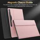INFILAND Case for Samsung Galaxy Tab S10 FE Plus 5G, Ultra Slim Multi-Angle Stand Cover with S Pen Holder for Galaxy Tab S10 FE+ 13.1 Inch (SM-X620/SM-X626B) 2025 Tablet [Auto Wake/Sleep] (Pink)