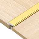 uxcell 3Pcs Aluminum T Molding Floor Transition Strip, 3 FT x 0.24 Inch Floor Divider Trims, Thresholds Strips for Doors and Joining Flooring Gap, Laminate, Wood, Tile, Vinyl, Gold