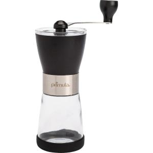 Primula Manual Adjustable Burr Coffee Grinder-Ceramic Mill & Brushed Stainless Steel Body-Whole Bean for French Press, Cold Brew, Espresso, Camping