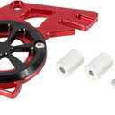 F FIERCE CYCLE Red Motorbike CNC Aluminum Front Chain Guard Sprocket Engine Cover Replacement for Honda MSX125 2013-2017