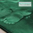 Clara Clark 3 Piece Bathroom Rugs Bath Mat Set, Velvet Memory Foam Bath Mats for Bathroom - Non-Slip, PVC Backing Bath Rugs, Washable - Dries Quickly, Green