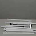 Putros Over The Table Rod Stand with Clamps White 13"-42'' Tall 29"-98" Length Adjustable Metal Table Arch Hanging Rod Stand for Party Wedding Anniversary Christmas Decoration