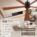 70" Wood Ceiling Fan with Light with 5 Blades - Outdoor Ceiling Fan Lights with Remote, Reversible, 3CCT and Timer, Farmhouse Fan Light for Modern Indoor Living Room, Outdoor Covered Patios