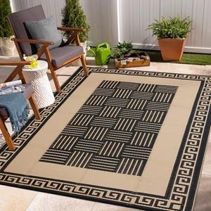 YONILE Outdoor Rug 8x10 ft Waterproof, Reversible Outdoor Plastic Straw Rug for Patios Clearance, Outdoor Area Rug Carpet RV Mat for Camping Backyard Deck Porch
