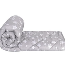 Baby Blanket for Boys and Girls, Soft Cozy Toddler Comforter Quilted with Grey Star Print, Ultra Soft and Comfortable Down Alternative Crib Comforter, 39x47 Inches