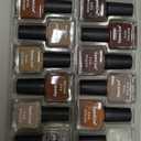 12Pcs Brown Nail Polish Set with Base and Top Coat Chocolate Brown Moche Fingernail Polish Quick Dry Regular Finger Nail Polish Pack for Women Gift Holiday 5ML,Mocha Nail Polish