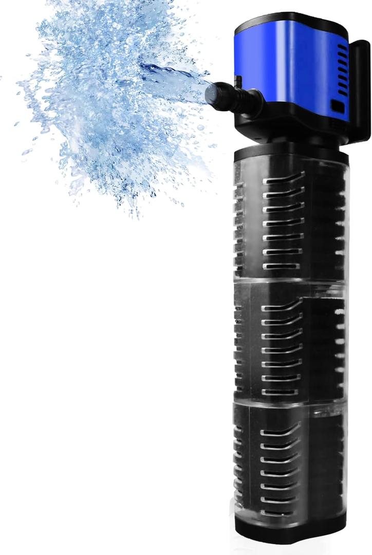 Internal Aquarium Filter for 75-200 Gallons Tank, Removable, Submersible Fish Tank Filter, 400GPH Powerful Pump for Large Fish Tanks, Turtle Tanks, Deodorization Decontamination Filter System (Black)