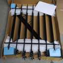 Metal Garden Fence 26 in H x 12 ft L, 6 Panels + 7 Stakes Border Dog Fence Panels Animal Barrier, No Dig Garden Fencing for Yard Patio Flower Bed Lawn Outdoor, Arch Black