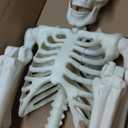 Crazy Bonez Pose-N-Stay Halloween Skeleton, 6 FT  Life-Size, Realistic, Fully Poseable Indoor & Outdoor Decoration, Durable Weather-Resistant Spooky Prop for Yard, Porch, Haunted House