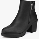 DREAM PAIRS Women's Ankle Boots Chunky Heel Platform Fall Heeled Short Booties Shoes Size 7.5